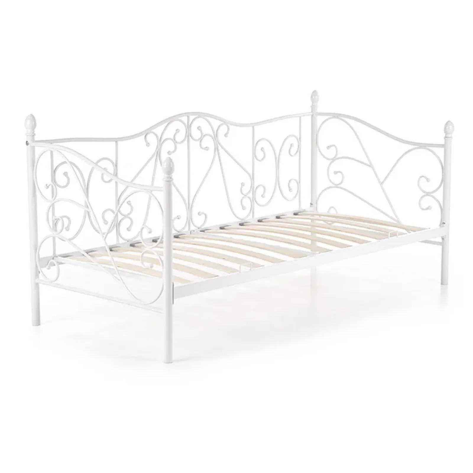 Garnero Arredamenti Letti Per Bambini E Ragazzi|Letti Per Bambini E Ragazzi-Letto singolo 90x200cm moderno con testiera bianco Azahara Bianco Opaco