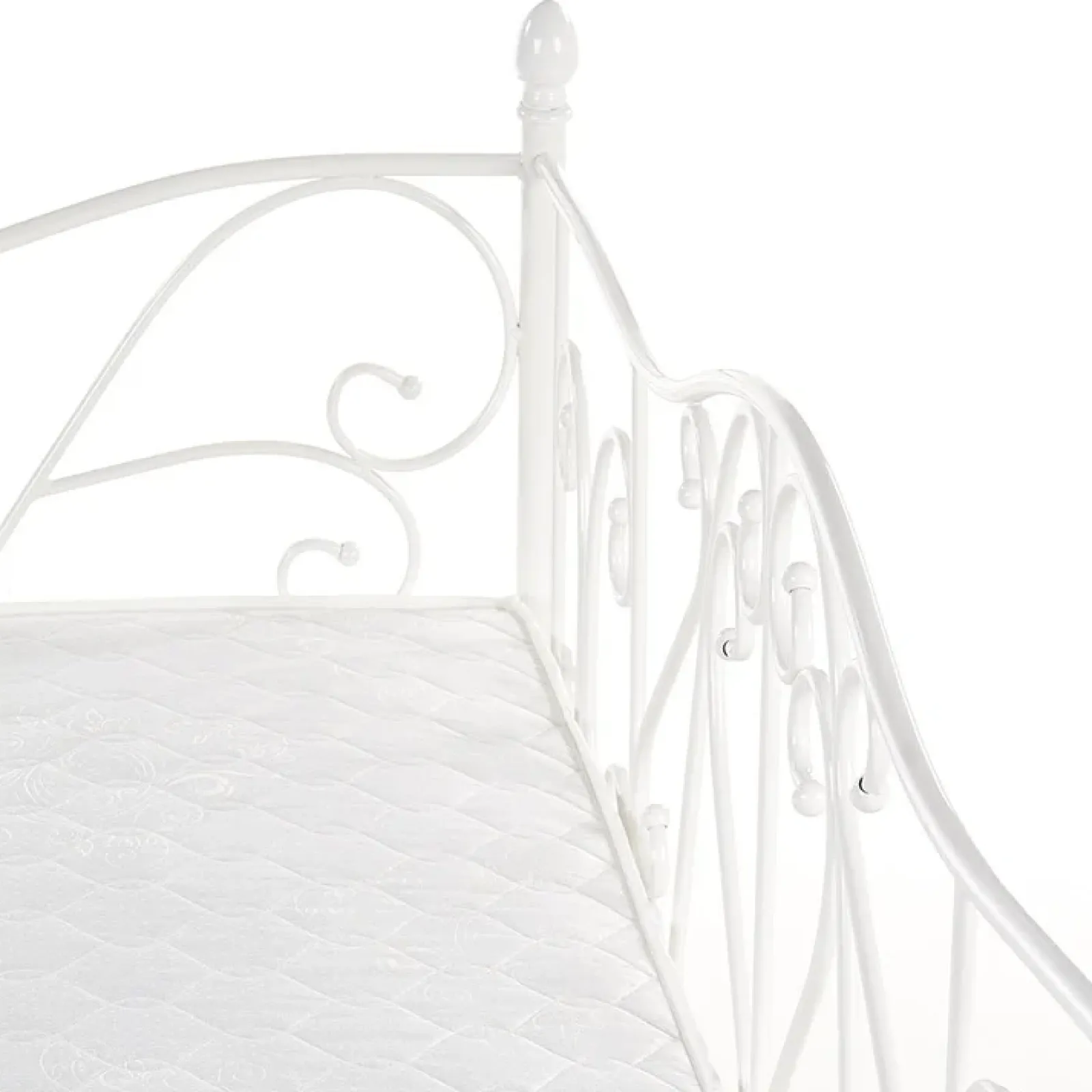 Garnero Arredamenti Letti Per Bambini E Ragazzi|Letti Per Bambini E Ragazzi-Letto singolo 90x200cm moderno con testiera bianco Azahara Bianco Opaco