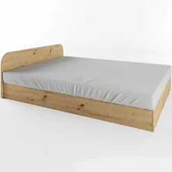 Garnero Arredamenti Letti Alla Francese-Letto 140x190cm alla francese contenitore moderno Carrisi Rovere Rustico