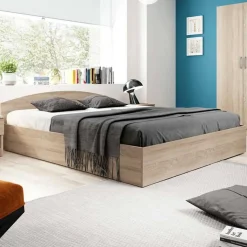 Garnero Arredamenti Letti Alla Francese-Letto 140x190cm alla francese moderno Tropea Rovere