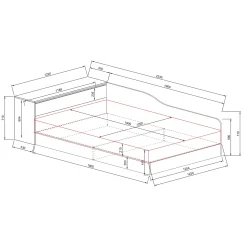 Garnero Arredamenti Letti Per Cameretta|Letti Per Bambini E Ragazzi-Letto 120x190cm contenitore una piazza e mezza con comò Joel Rovere Rustico