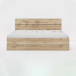 Garnero Arredamenti Letti Matrimoniali|Letti Matrimoniali-Letto 160x200cm matrimoniale contenitore moderno quercia Tamika