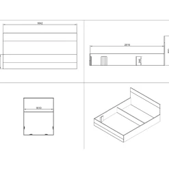 Garnero Arredamenti Letti Matrimoniali|Letti Matrimoniali-Letto 160x200cm matrimoniale contenitore moderno quercia Tamika