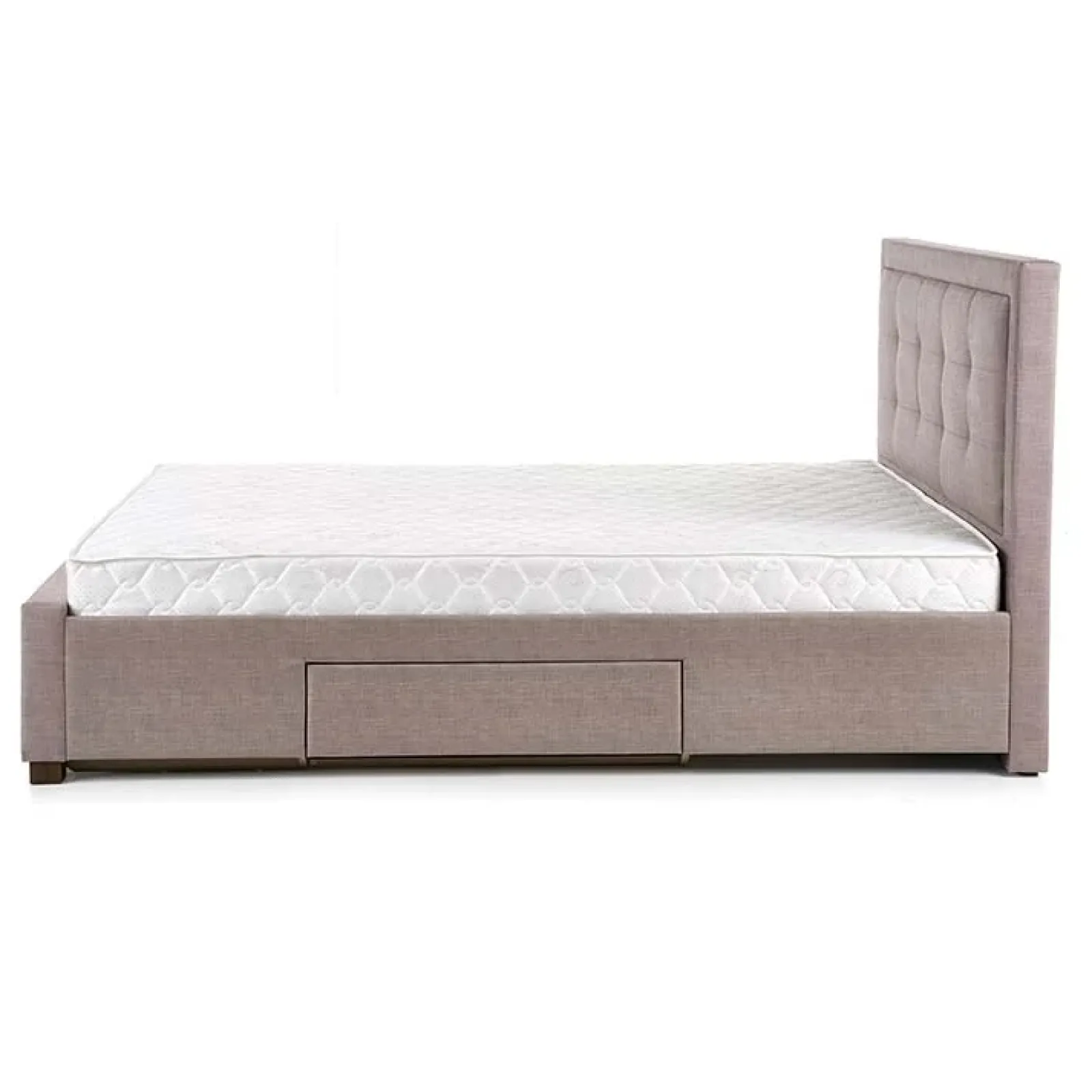 Garnero Arredamenti Letti Matrimoniali|Letti Matrimoniali-Letto 160x200cm matrimoniale con cassettoni beige Quarto Gihome®