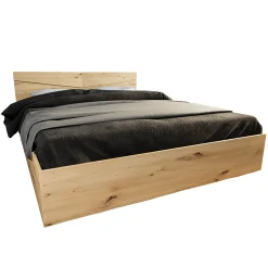 Garnero Arredamenti Letti Matrimoniali|Letti Matrimoniali-Letto 160x200cm matrimoniale contenitore Camilla Gihome® Rovere Rustico