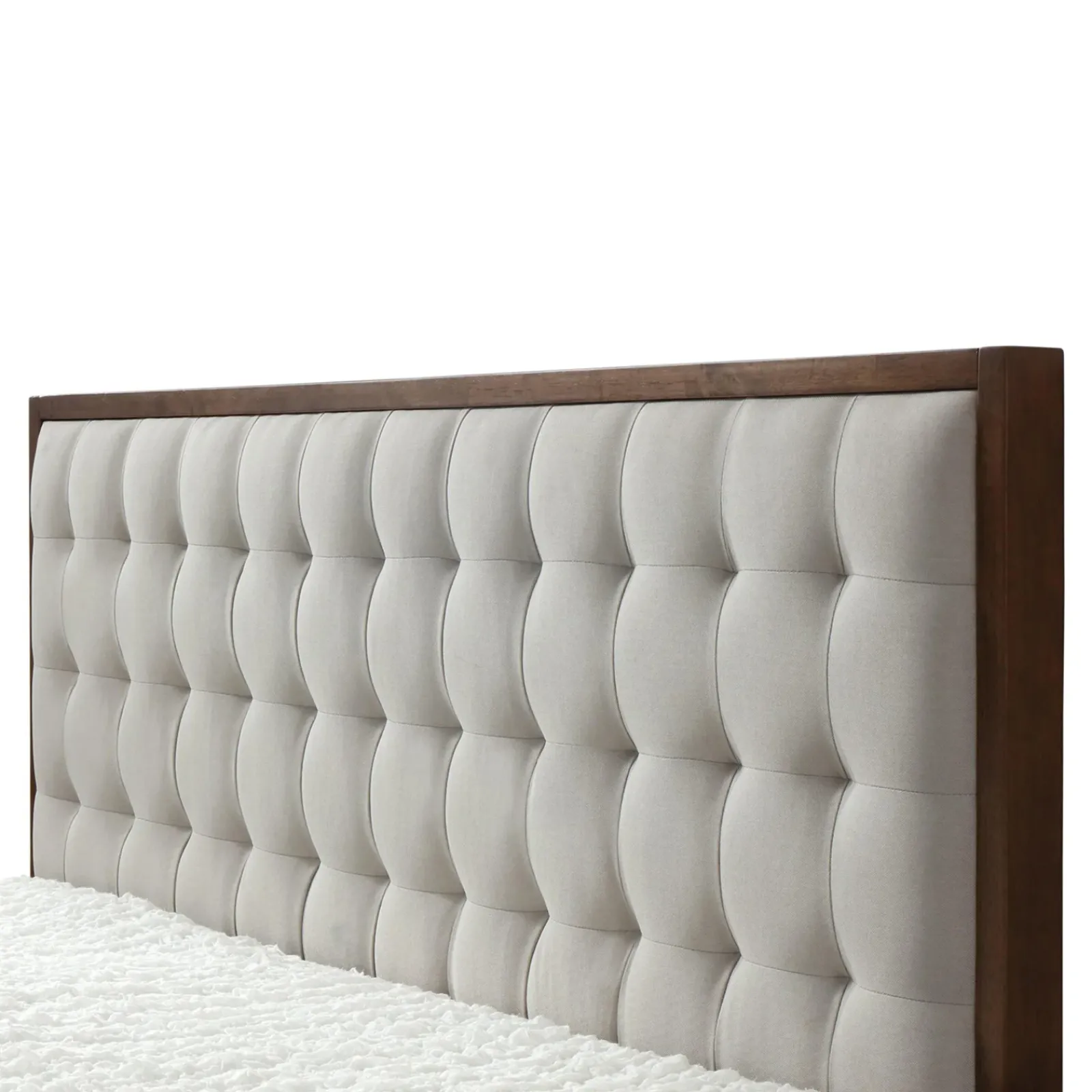 Garnero Arredamenti Letti Matrimoniali|Letti Matrimoniali-Letto 160x195cm matrimoniale imbottito moderno noce capitonnè Rifon