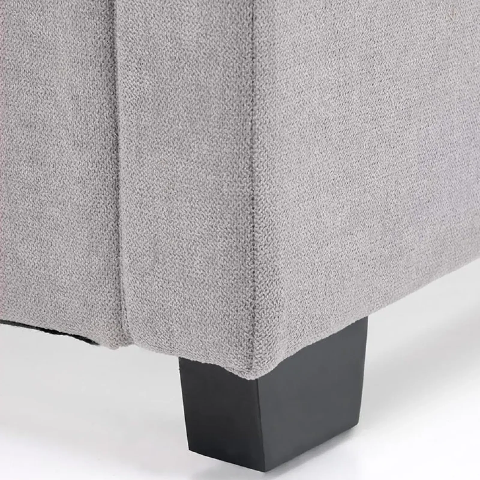 Garnero Arredamenti Letti Matrimoniali|Letti Matrimoniali-Letto 160x200cm matrimoniale imbottito con cassetto grigio chiaro Mezzola