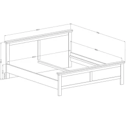 Garnero Arredamenti Letti Oversize-Letto 180x200cm matrimoniale oversize verde quercia Texel