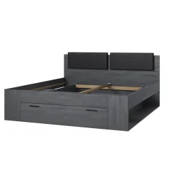 Garnero Arredamenti Letti Oversize-Letto 180x200cm matrimoniale oversize con cassettone Cortina Gihome® Ossido