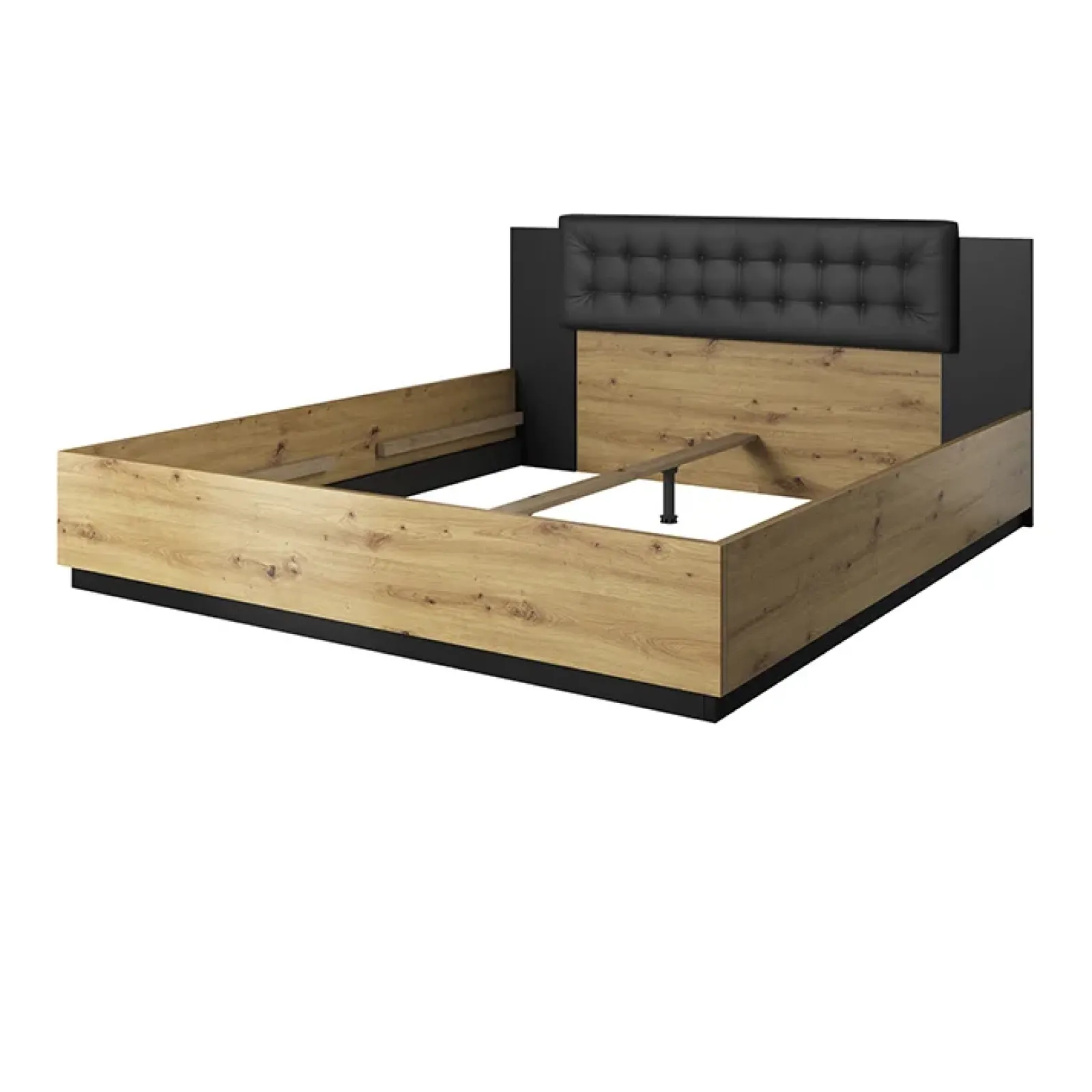 Garnero Arredamenti Letti Oversize-Letto 180x200cm matrimoniale oversize nero Vulcano Rovere