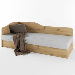 Garnero Arredamenti Letti Per Cameretta|Letti Per Bambini E Ragazzi-Letto 82x190cm singolo contenitore Alex Gihome® Rovere Rustico