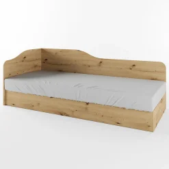 Garnero Arredamenti Letti Per Cameretta|Letti Per Bambini E Ragazzi-Letto 82x190cm singolo contenitore Alex Gihome® Rovere Rustico