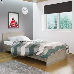 Garnero Arredamenti Letti Per Cameretta|Letti Singoli-Letto 90x200cm singolo moderno sonoma Marco Gihome® Rovere