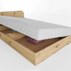 Garnero Arredamenti Letti Per Cameretta|Letti Per Bambini E Ragazzi-Letto 120x190cm una piazza e mezza contenitore Carducci Rovere Rustico