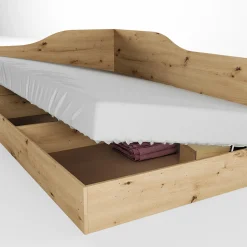 Garnero Arredamenti Letti Per Bambini E Ragazzi|Letti Per Bambini E Ragazzi-Letto 120x190cm una piazza e mezza contenitore stile Alex Gihome® Rovere Rustico