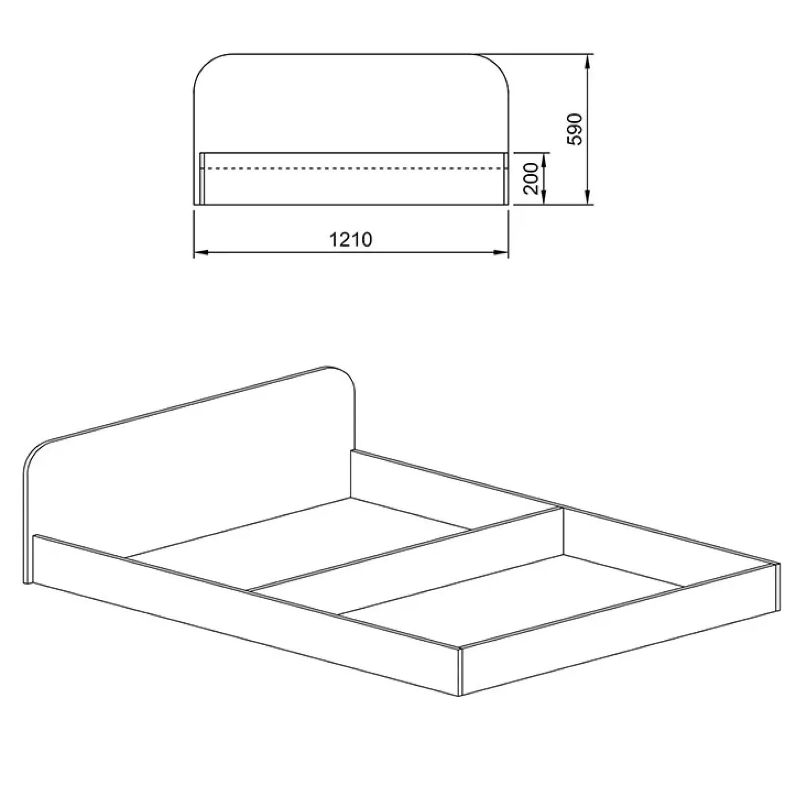 Garnero Arredamenti Letti Per Cameretta|Letti Piazza E Mezza-Letto 120x190cm una piazza e mezza contenitore sonoma Carducci Rovere