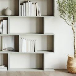 Garnero Arredamenti Librerie Ufficio|Librerie-Libreria da parete 240x192h cm moderna design Amira 3 Cemento