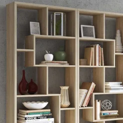 Garnero Arredamenti Librerie|Librerie-Libreria da parete 274x161h cm moderna soggiorno Eliza Rovere
