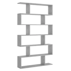 Garnero Arredamenti Librerie Ufficio|Librerie-Libreria da parete 80x192h cm soggiorno design Zaira Cemento