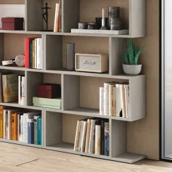 Garnero Arredamenti Librerie Ufficio|Librerie-Libreria da parete 320x192h cm moderna Amira Cemento