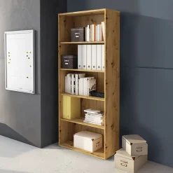 Garnero Arredamenti Librerie Ufficio|Librerie-Libreria ufficio 79x188h cm moderna rovere Woody Rovere Rustico