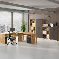 Garnero Arredamenti Librerie Ufficio|Librerie-Libreria ufficio 79x188h cm moderna rovere Woody Rovere Rustico