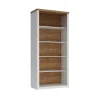 Garnero Arredamenti Librerie Ufficio|Librerie-Libreria 90x198h cm 5 ripiani bianco frassinato rovere Provenza