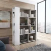 Garnero Arredamenti Librerie Ufficio|Librerie-Libreria 129x174h cm design bianco frassinato cemento Coleman