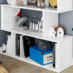 Garnero Arredamenti Librerie Ufficio|Librerie-Libreria 80x192h cm design moderno Zaira Bianco Opaco