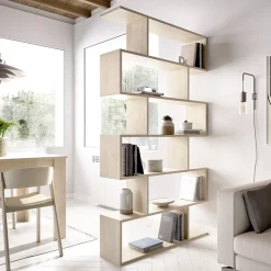 Garnero Arredamenti Librerie Ufficio|Librerie-Libreria 80x192h cm design moderno chiaro Zaira Rovere