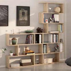 Garnero Arredamenti Librerie Ufficio|Librerie-Libreria 80x192h cm design moderno chiaro Zaira Rovere
