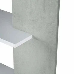 Garnero Arredamenti Librerie|Librerie-Libreria 90x180h cm moderna bianco opaco cemento Elira Bianco Opaco - Cemento
