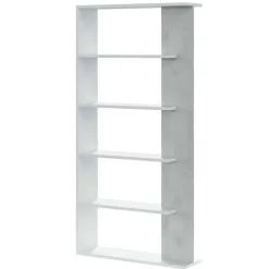 Garnero Arredamenti Librerie|Librerie-Libreria 90x180h cm moderna bianco opaco cemento Elira Bianco Opaco - Cemento