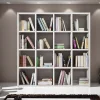 Garnero Arredamenti Librerie Ufficio|Librerie-Libreria 175x175h cm moderna componibile bianco frassinato Kubic 04