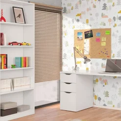 Garnero Arredamenti Librerie Ufficio|Librerie-Libreria 80x201h cm moderna soggiorno bianco opaco Allan