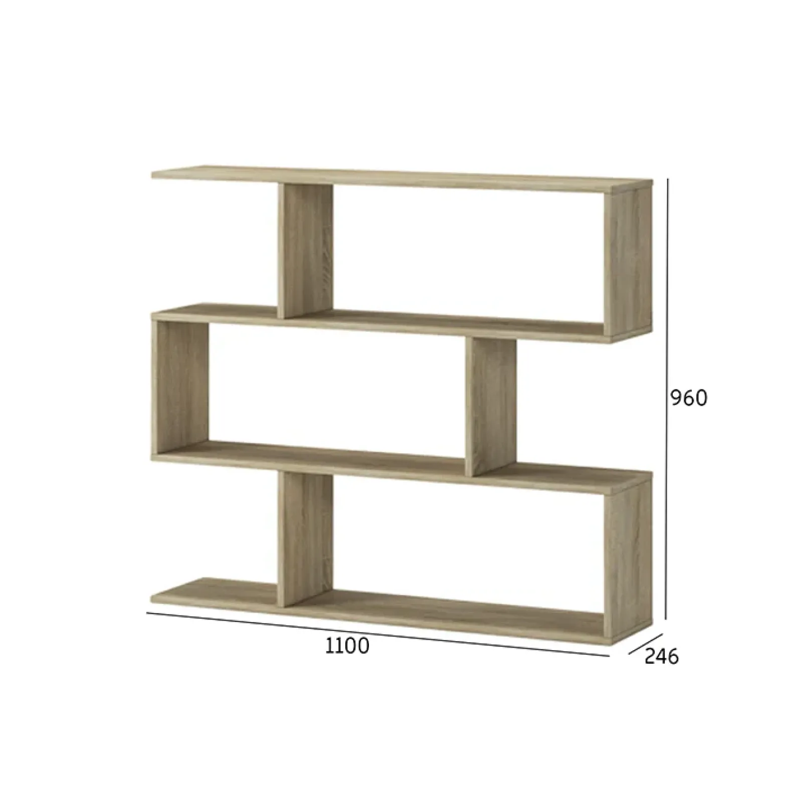 Garnero Arredamenti Librerie Ufficio|Librerie-Libreria 110x96h cm moderna soggiorno design Janna Rovere