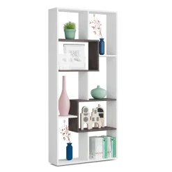 Garnero Arredamenti Librerie Ufficio|Librerie-Libreria 80x180h cm multiposizione moderna bianco opaco ossido Texas