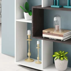 Garnero Arredamenti Librerie Ufficio|Librerie-Libreria 80x180h cm multiposizione moderna bianco opaco ossido Texas