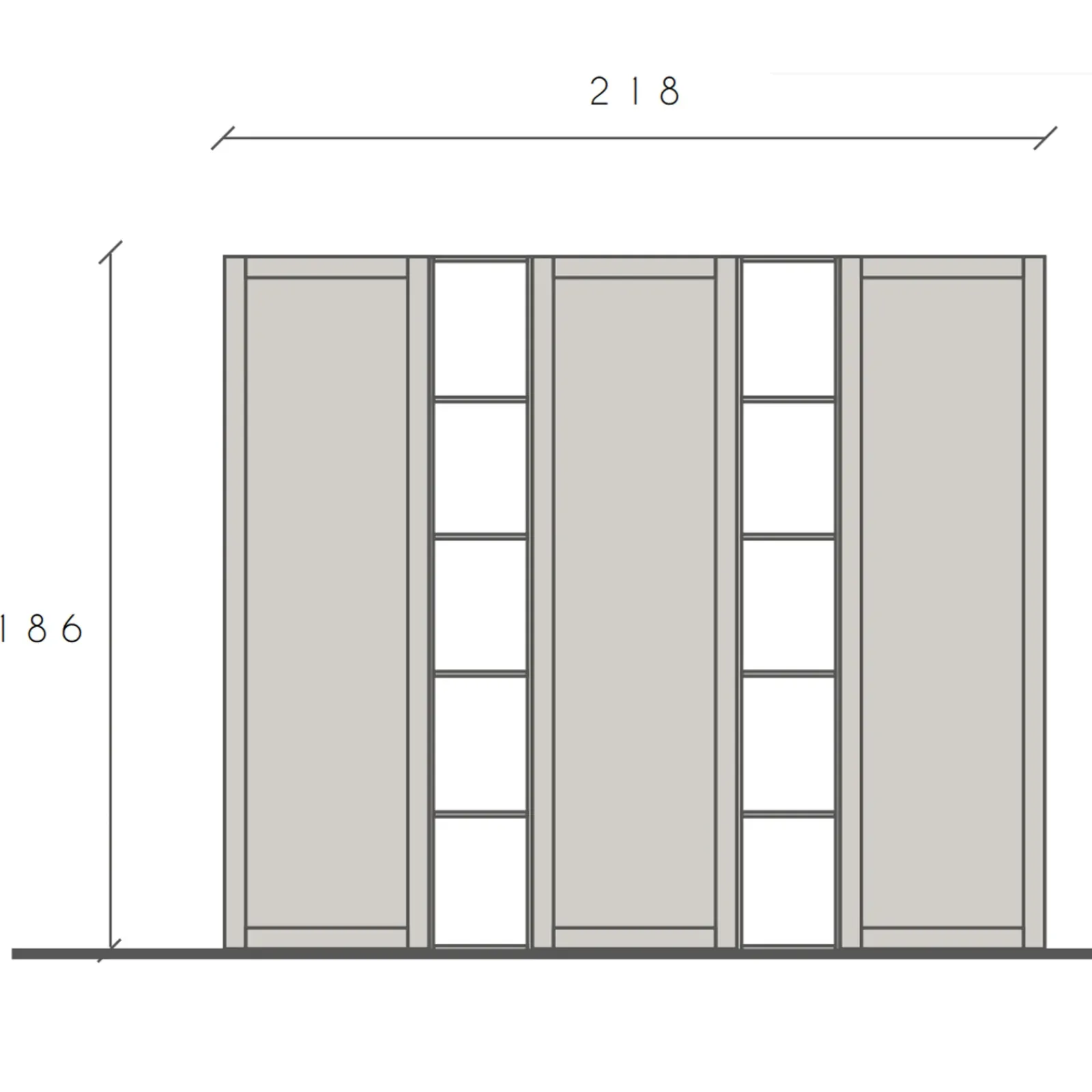 Garnero Arredamenti Librerie|Librerie-Libreria 218x186h cm rovere scuro beige Sunset 106