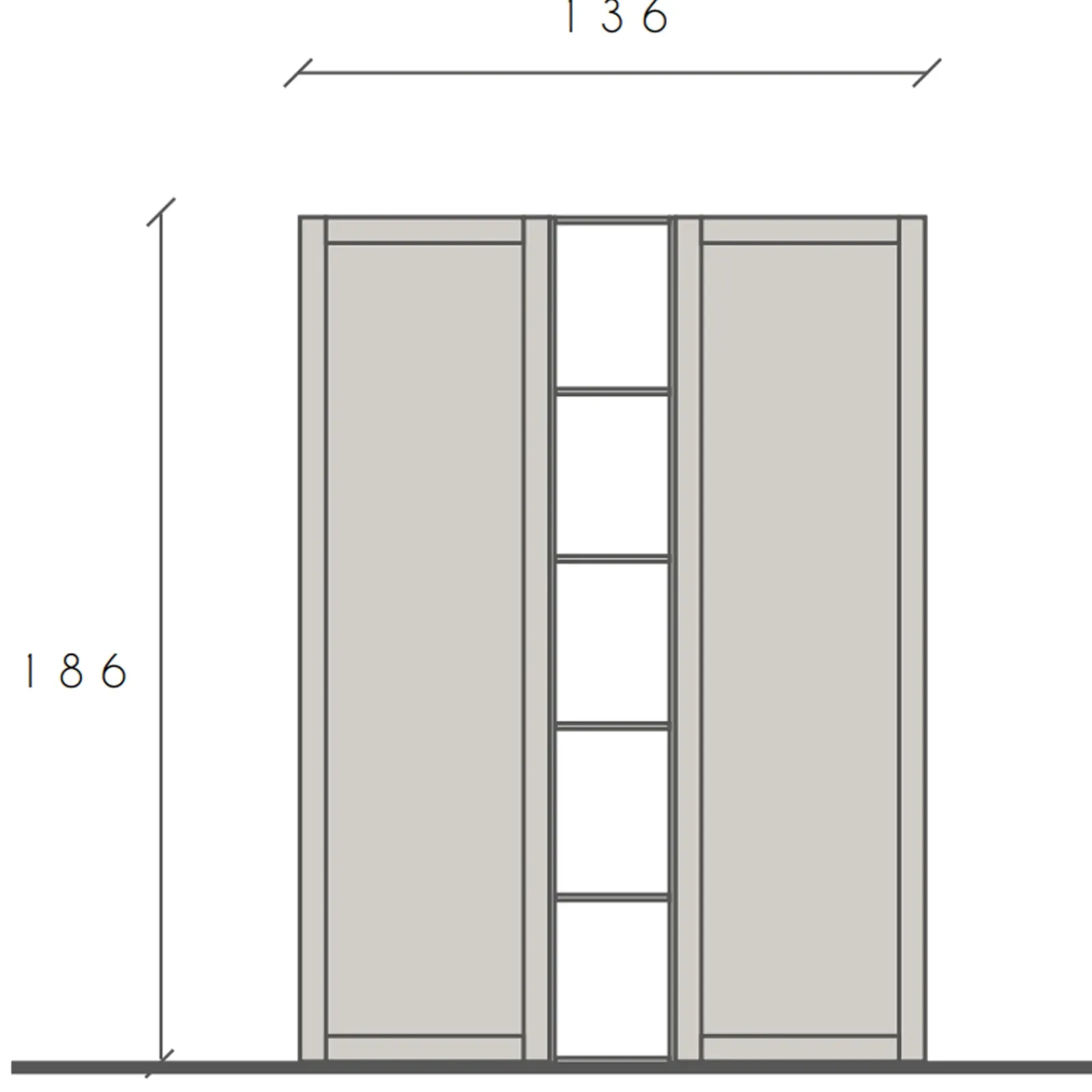 Garnero Arredamenti Librerie|Librerie-Libreria 136x186h cm tortora rovere scuro Sunset 107
