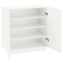 Garnero Arredamenti Credenze Moderne|Madie Moderne-Madia 2 ante 81x86h cm moderna bainco lucido Candia Gihome® Bianco Lucido