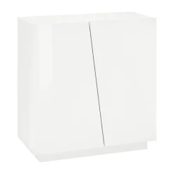 Garnero Arredamenti Credenze Moderne|Madie Moderne-Madia 2 ante 81x86h cm moderna bainco lucido Candia Gihome® Bianco Lucido