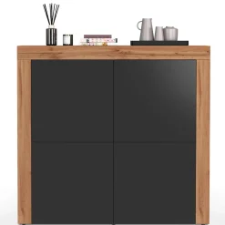 Garnero Arredamenti Credenza Alta|Credenze Moderne-Madia alta moderna 140x130h cm antracite rovere Block Antracite - Rovere