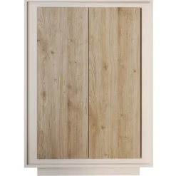 Garnero Arredamenti Credenza Alta|Credenze Moderne-Madia alta 106x171h cm 2 ante beige rovere chiaro Deluxe Rovere - Beige