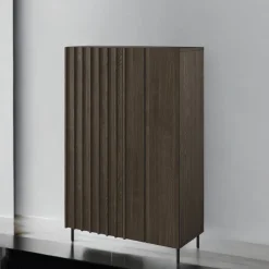 Garnero Arredamenti Credenza Alta-Madia alta 92x144h cm 2 ante wengè Blackwood