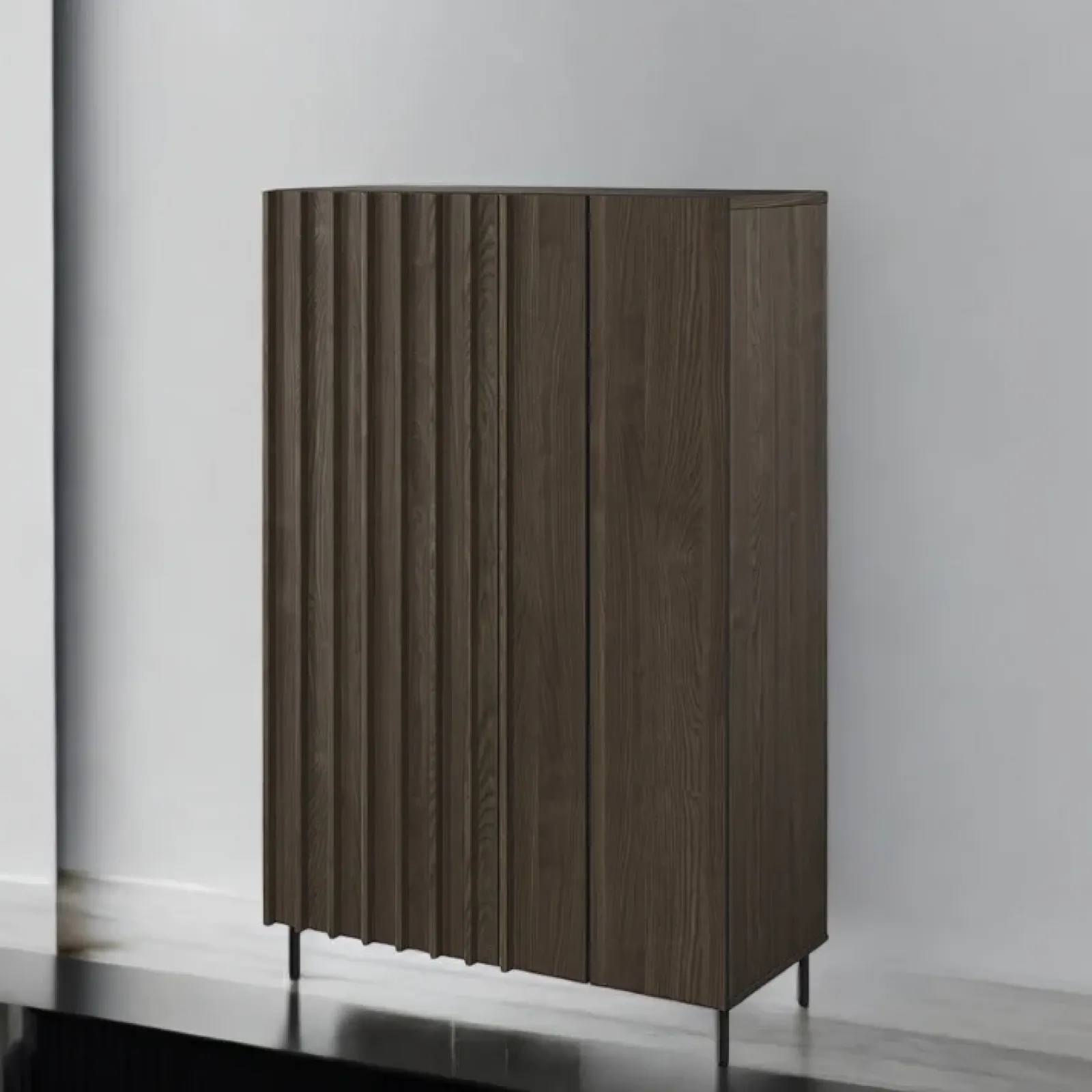 Garnero Arredamenti Credenza Alta-Madia alta 92x144h cm 2 ante wengè Blackwood