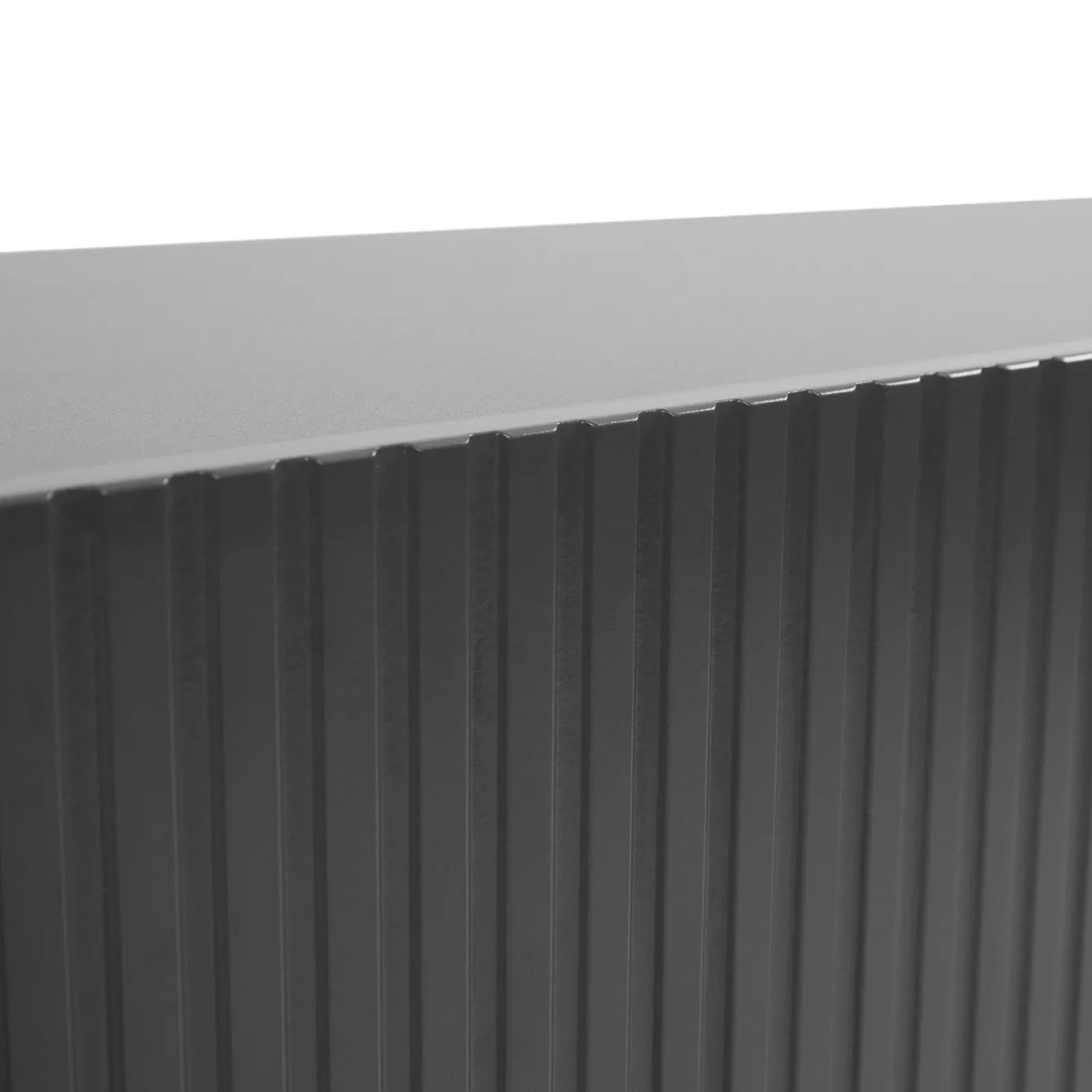 Garnero Arredamenti Camino Elettrico|Credenze Moderne-Madia con camino 181x83h cm moderno cannettato Essence Antracite