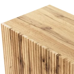 Garnero Arredamenti Camino Elettrico|Credenze Moderne-Madia con camino 181x83h cm moderno cannettato Essence Quercia