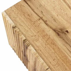 Garnero Arredamenti Camino Elettrico|Credenze Moderne-Madia con camino 181x83h cm moderno cannettato Essence Quercia