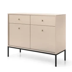 Garnero Arredamenti Credenze Moderne|Madie Moderne-Madia moderna 104x83h cm 2 ante con cassetti soggiorno Glory Beige